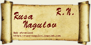 Rusa Nagulov vizit kartica